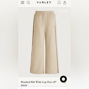 Varley Brushed Rib Wide Leg Pants~Sz M